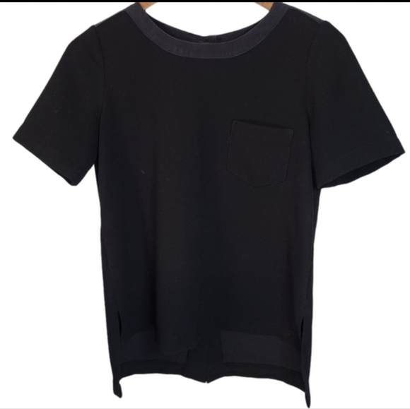 Madewell Tops - Madewell Silk Neck Black Blouse XS